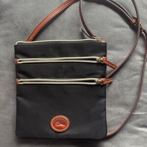 Dooney & Bourke Black and Brown Messenger Bag